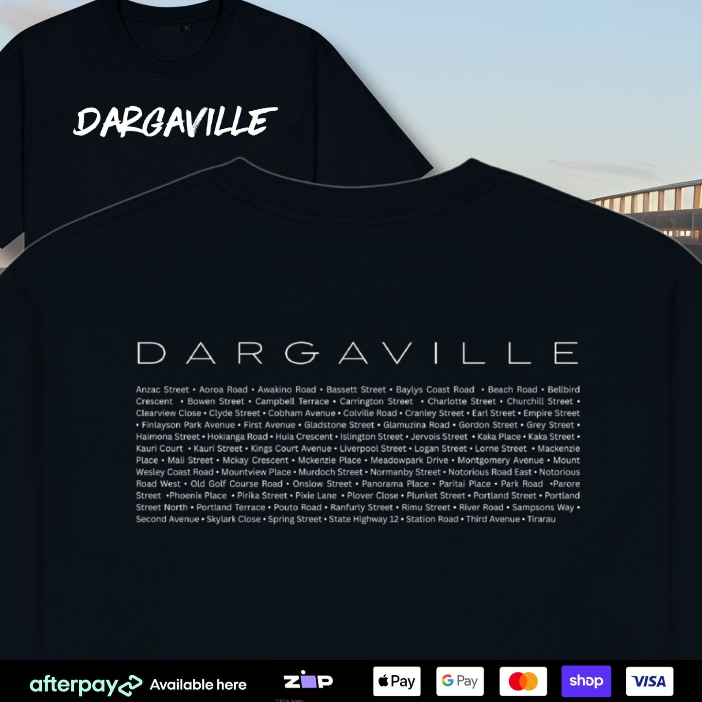 Dargaville Tee - Street Names (Adults) Aloua Vision & Print