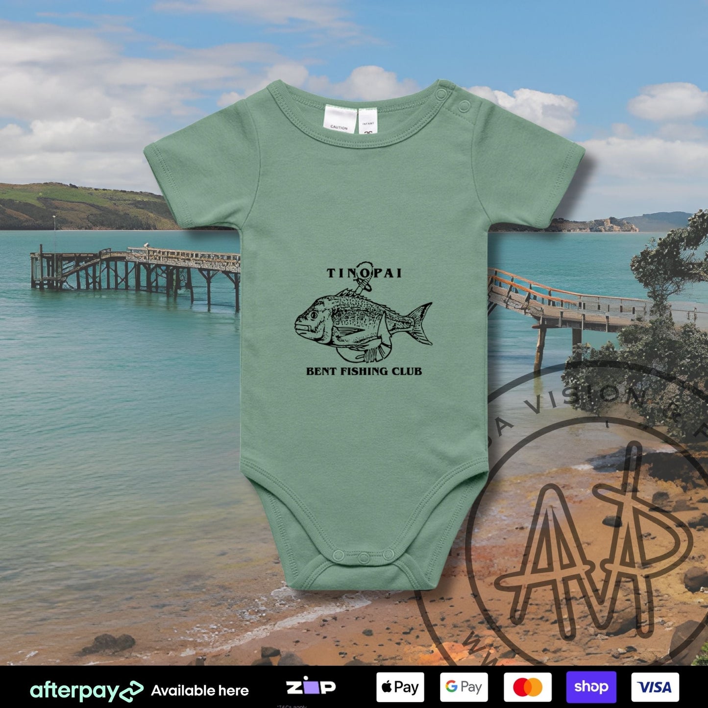 Tinopai Bent Fishing Club Onesie (Infant) Aloua Vision & Print