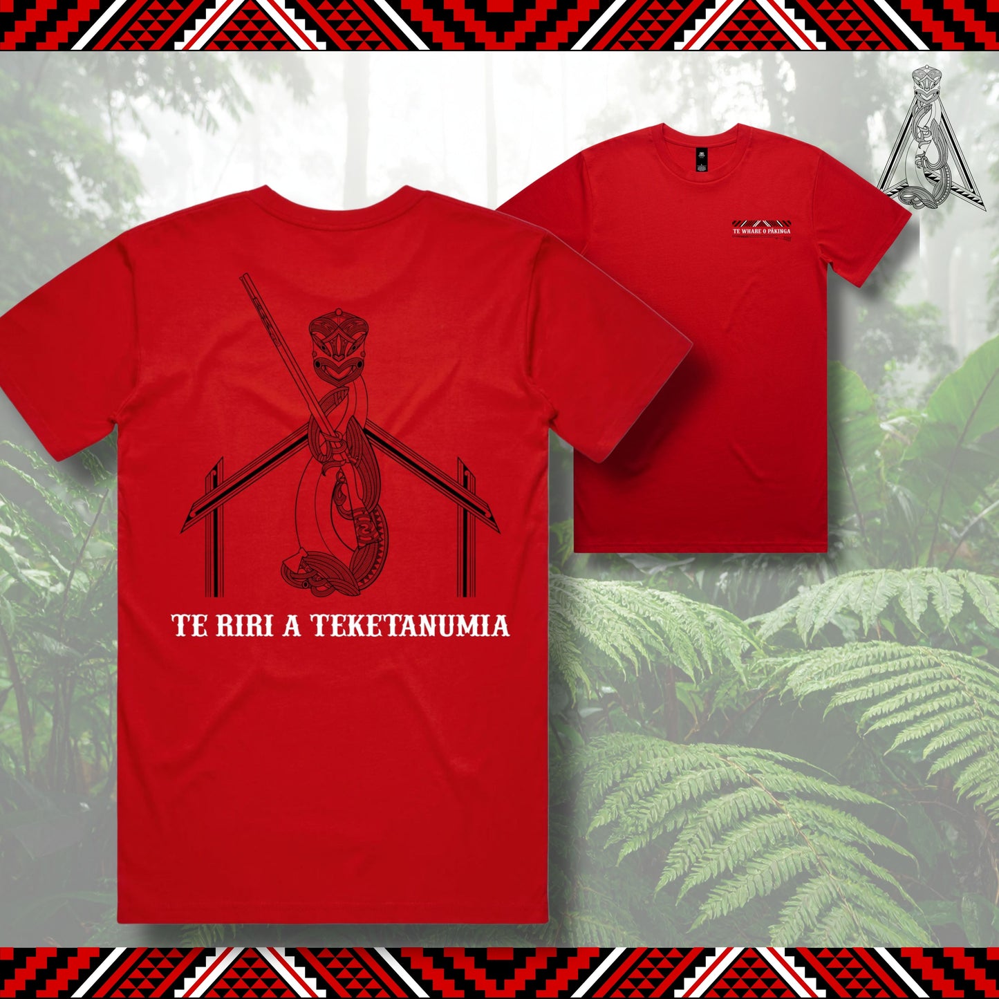 Pākinga T-Shirt (Red) Aloua Vision & Print