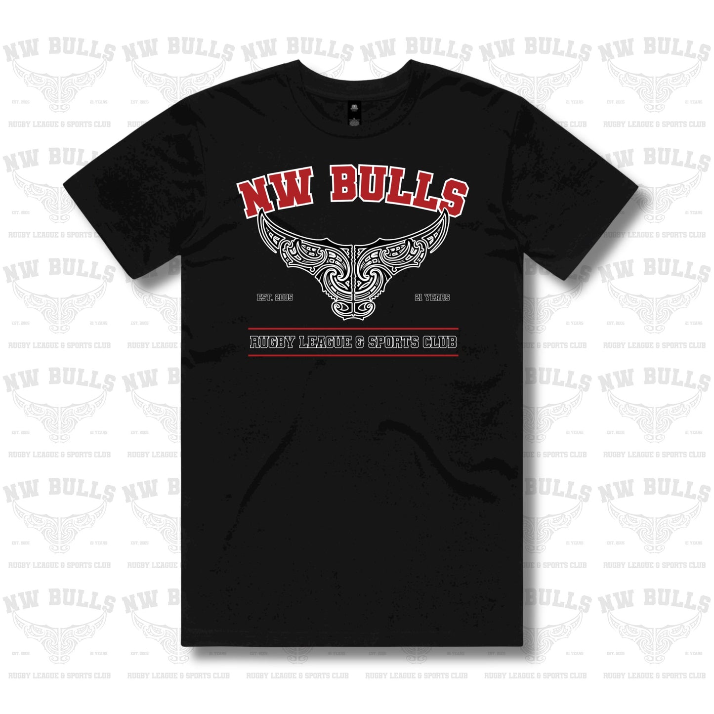 NW Bulls 21st Tee - Black (Kids) Aloua Vision & Print