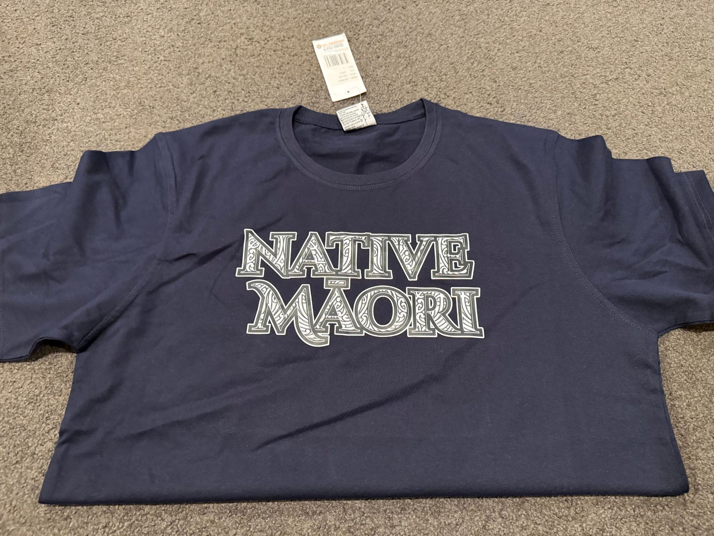 Large Navy - Native Maori Tee