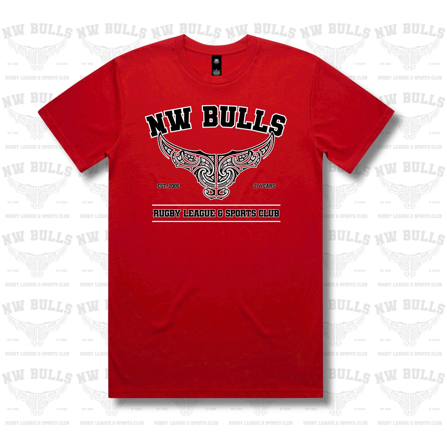 NW Bulls 21st Tee - Red (Kids) Aloua Vision & Print