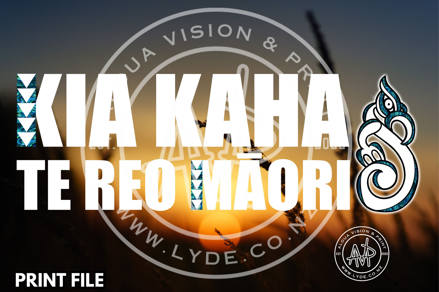 Kia Kaha Hoodie (Kids) Aloua Vision & Print