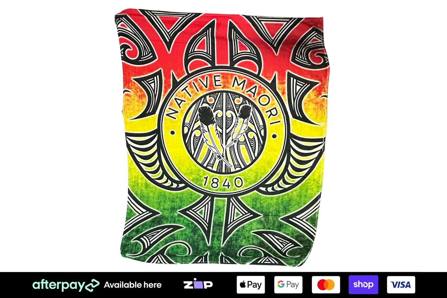 NEW - Plush Throw Blanket (Rasta) LYDE Clothing