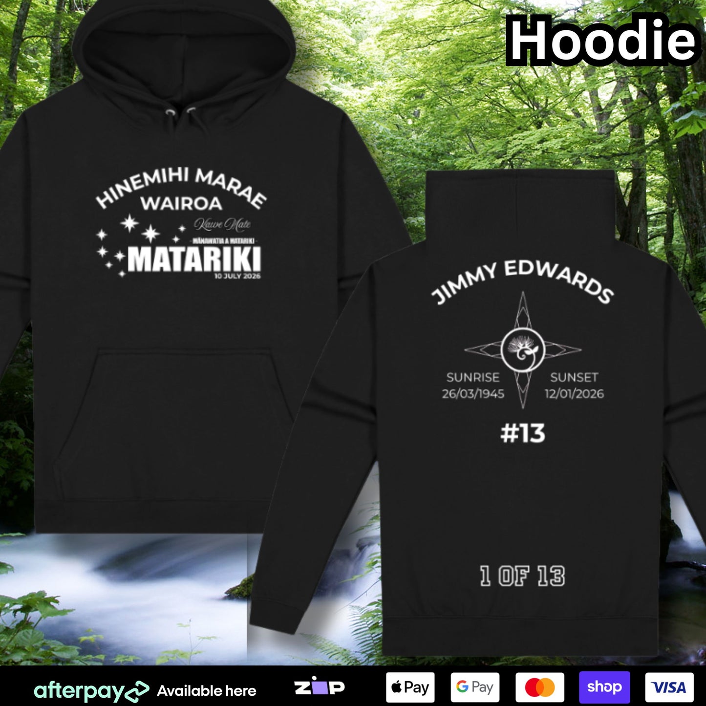 Edwards Whanau Hoodie (Kids) Aloua Vision & Print