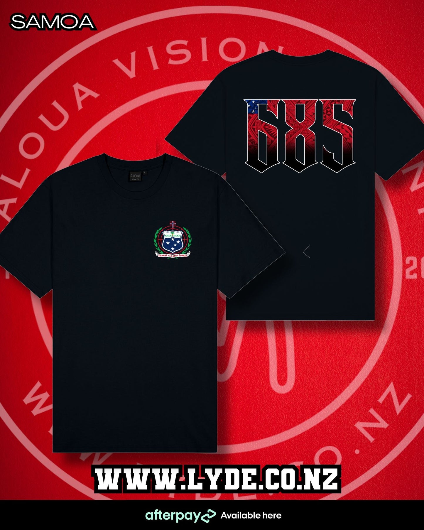 685 Back Samoa T-Shirt Aloua Vision & Print
