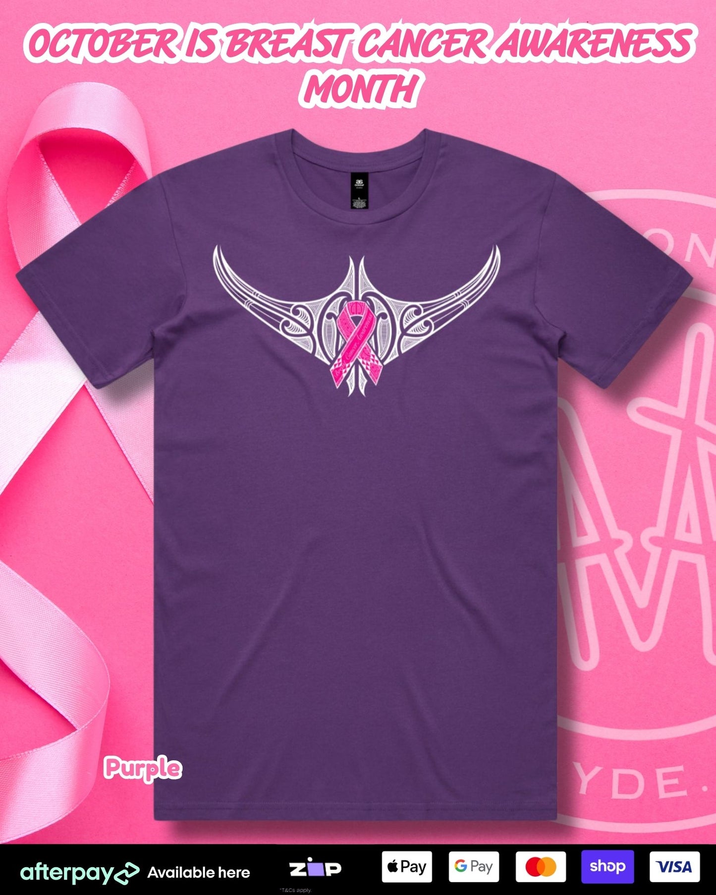 LIMITED Breast Cancer Awareness T-Shirt (Adults) Aloua Vision & Print