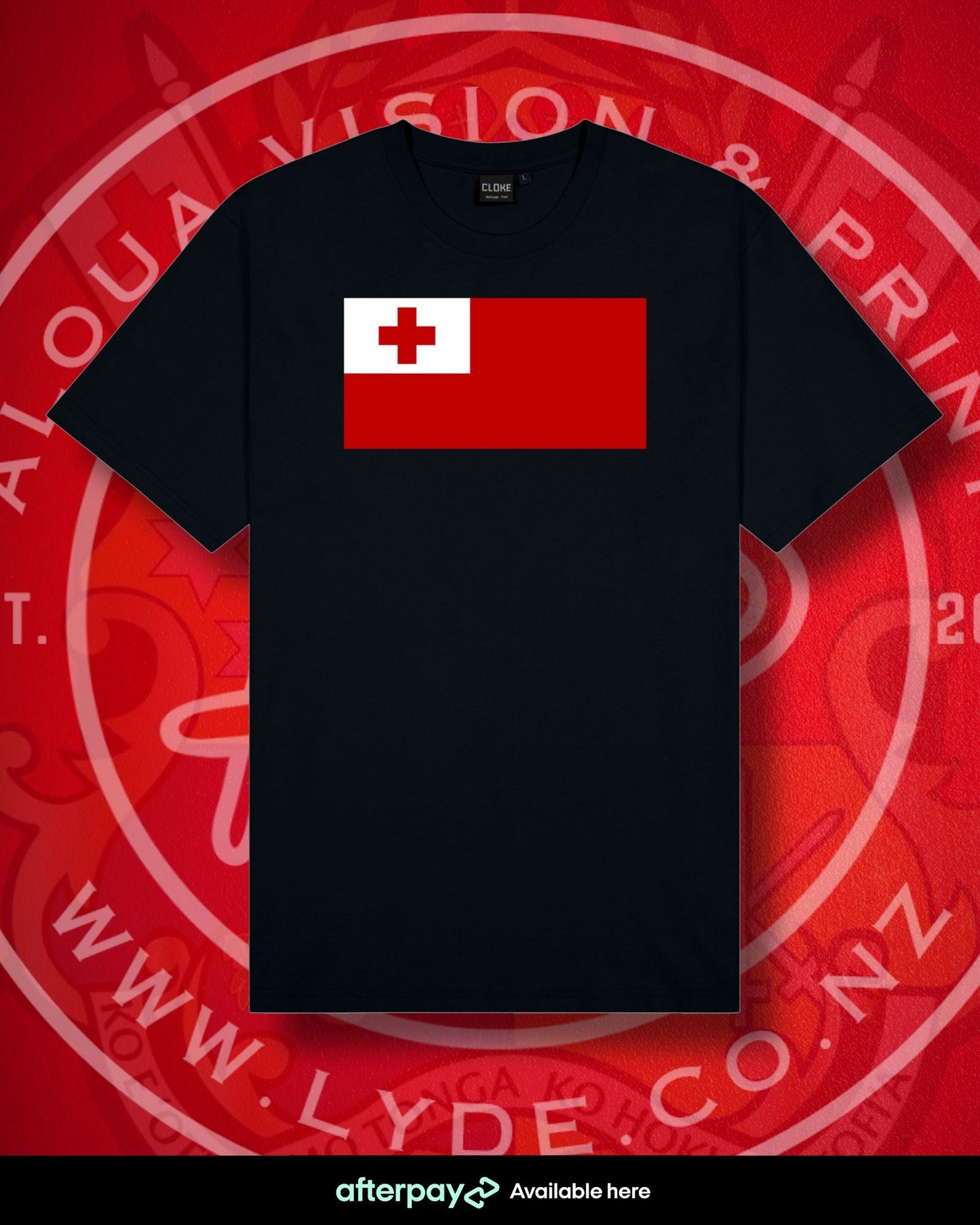 Tongan Flag T-Shirt Aloua Vision & Print