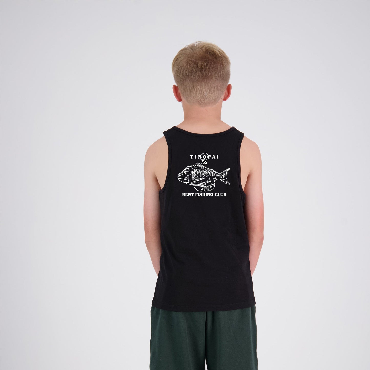 Tinopai Bent Fishing Club Singlet (Kids) Aloua Vision & Print