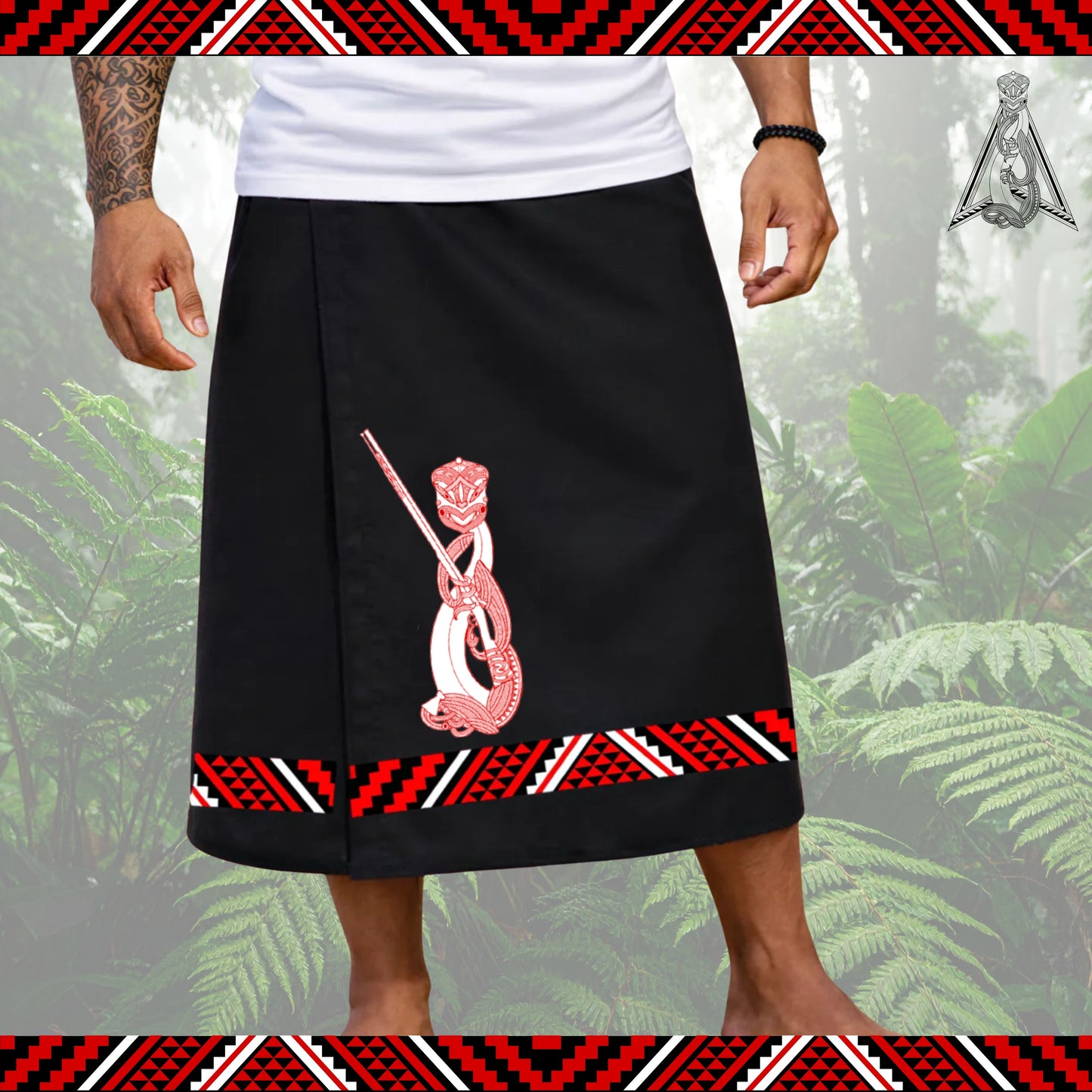 Pakinga Tupenu/Lavalava (Black) Aloua Vision & Print