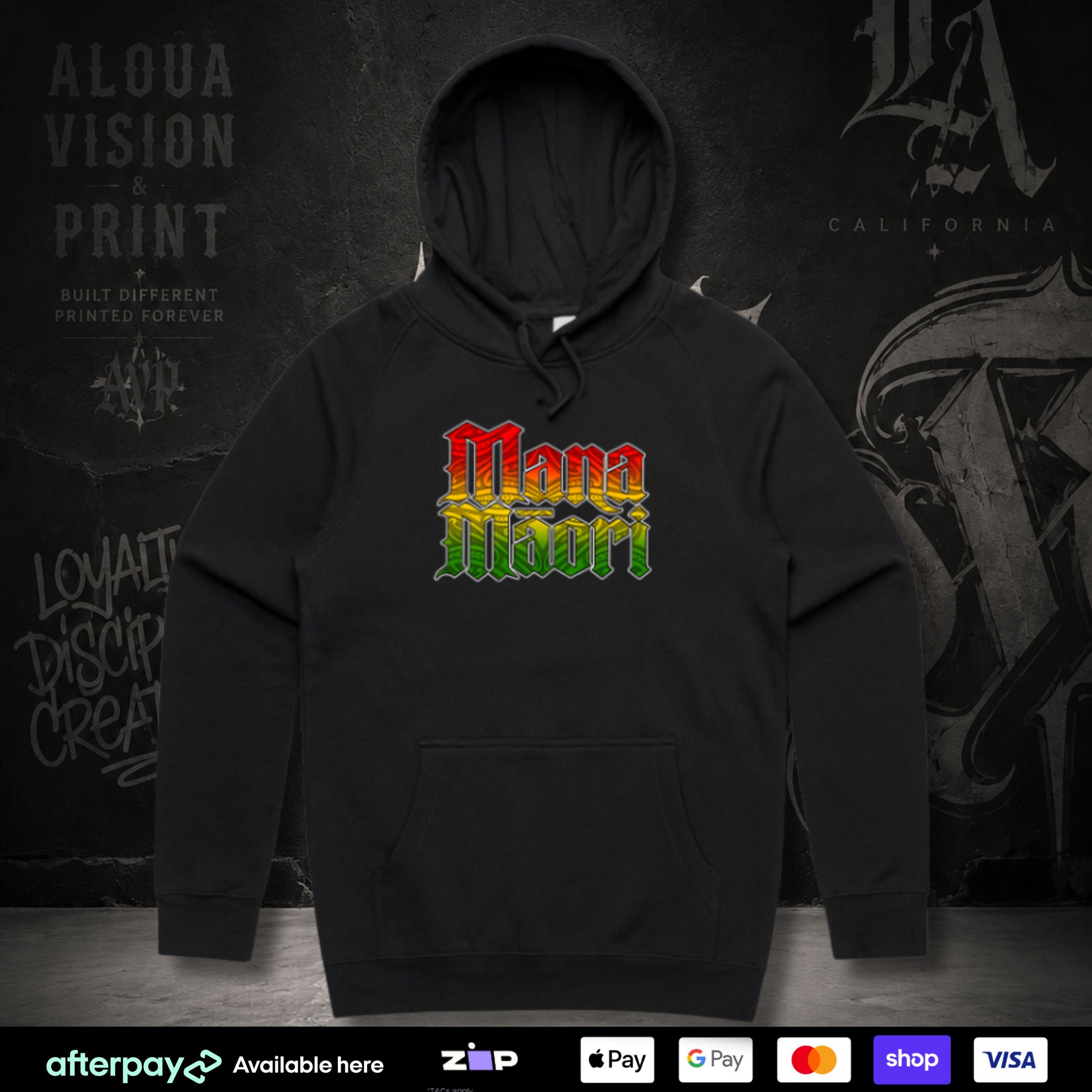 Mana Maori Hoodie (Adults) Aloua Vision & Print