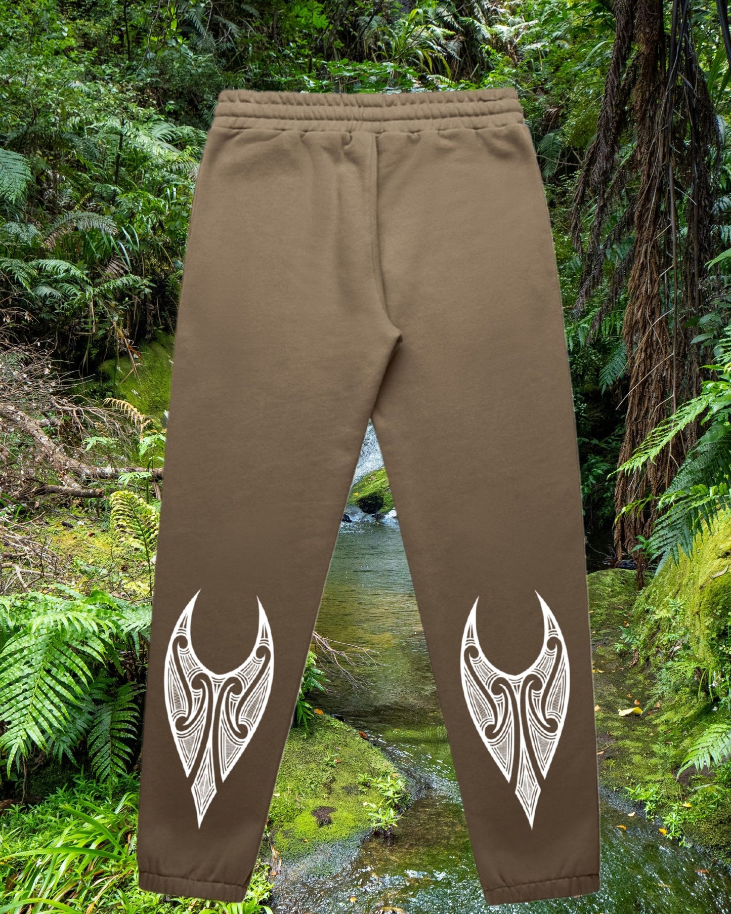 Tangata Toa Mana Pants - Brown Aloua Vision & Print