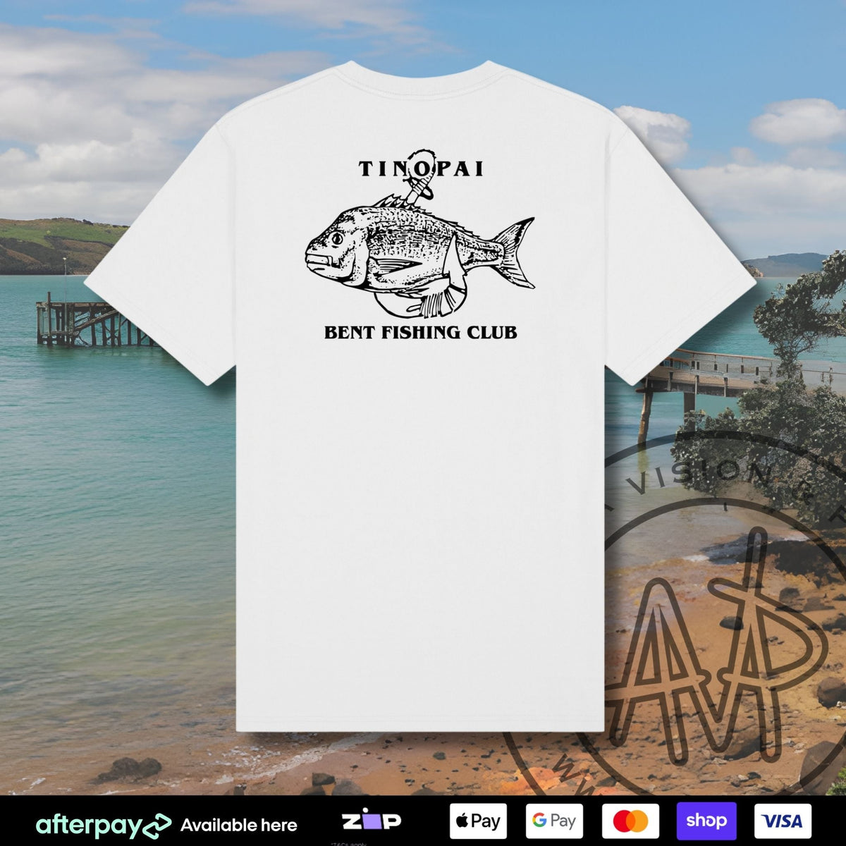 Tinopai Bent Fishing Club Tees (Kids) Aloua Vision & Print