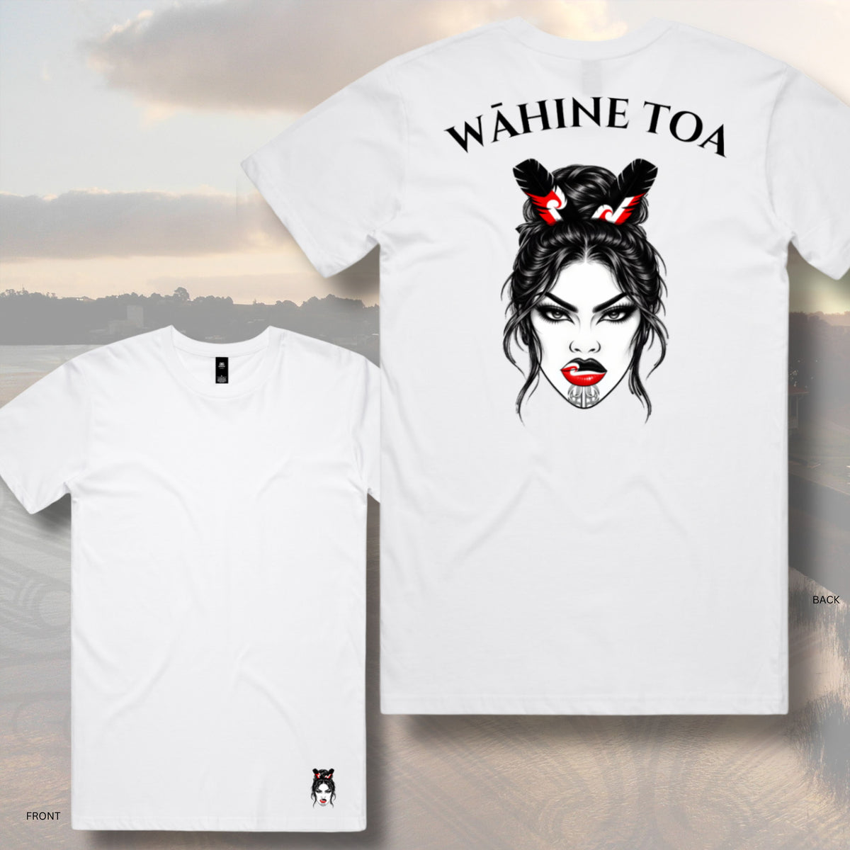 Wahine Toa (Shoulder print) T-Shirt (Adults) Aloua Vision & Print