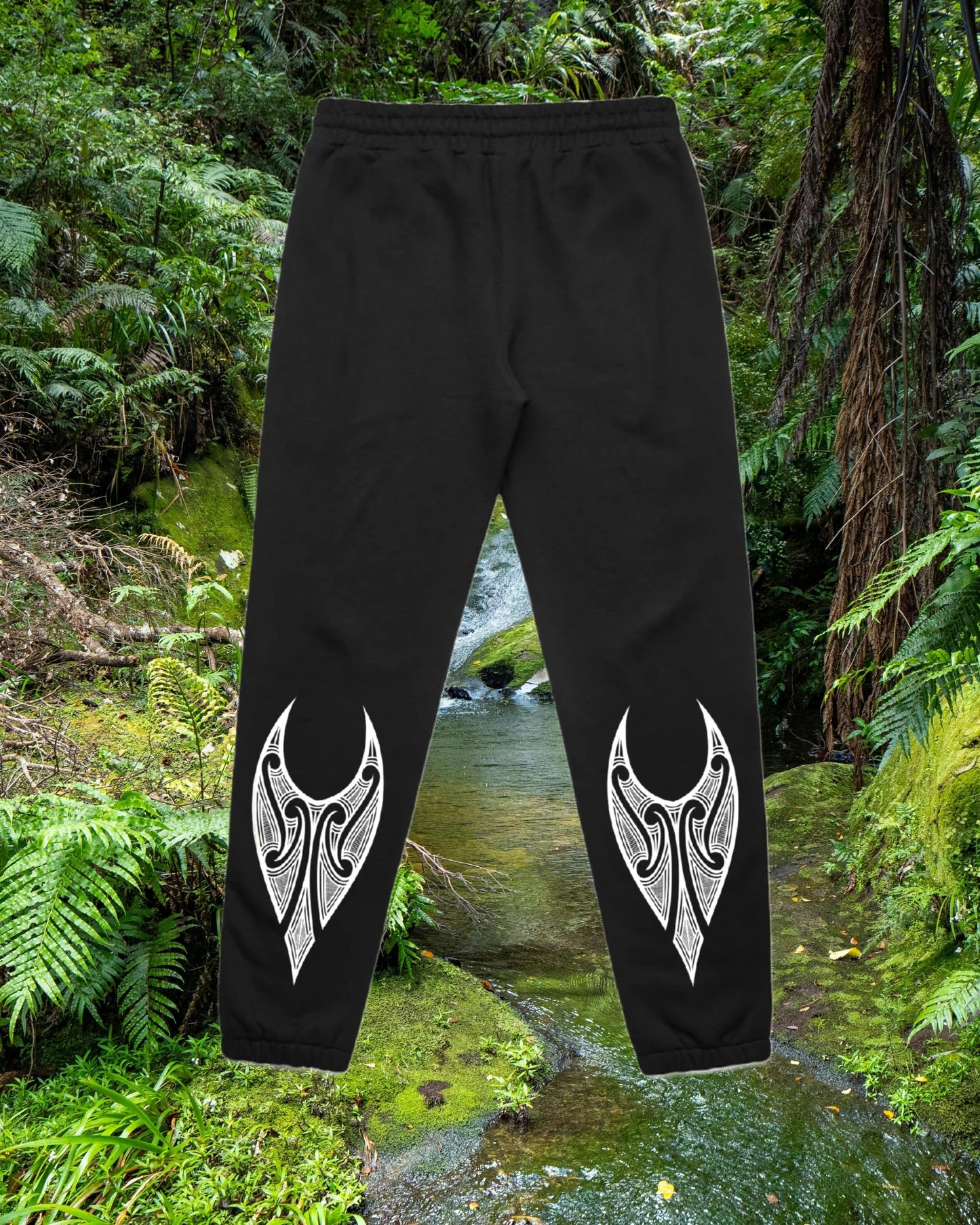 Tangata Toa Mana Pants - Black Aloua Vision & Print