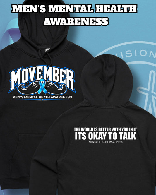 Movember Statement Hoodie (NO Design) Aloua Vision & Print