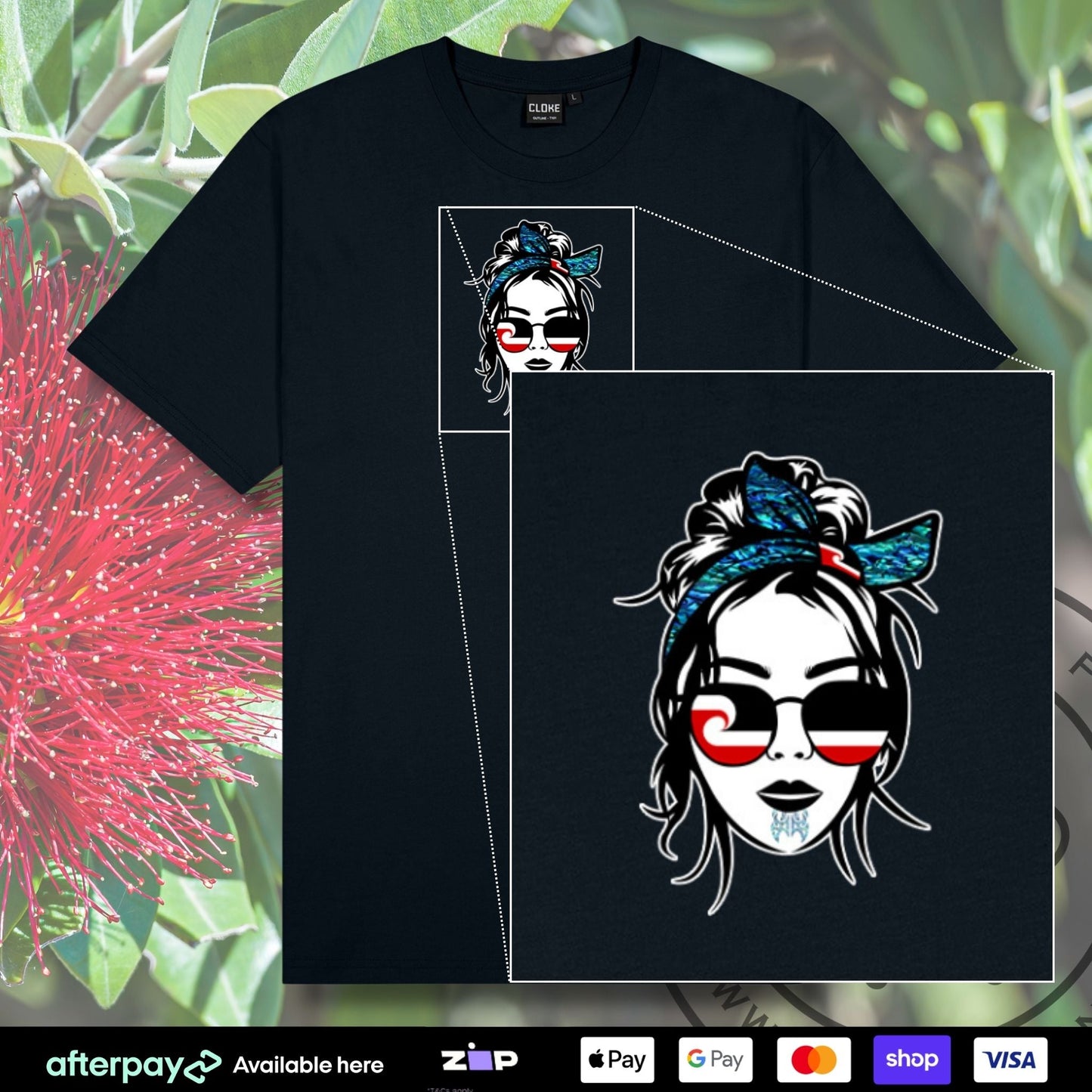Tino Wahine Paua T-Shirt (Adults) Aloua Vision & Print