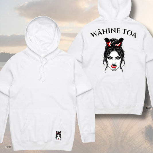 Wahine Toa (Shoulder Print) Hoodie (Adults) Aloua Vision & Print