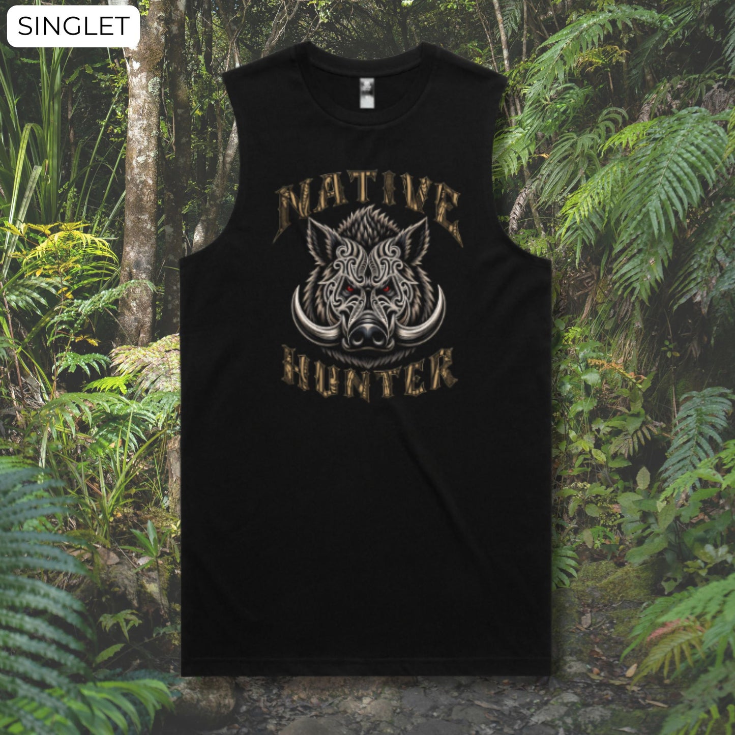 Native Hunter Singlet (Adults) Aloua Vision & Print