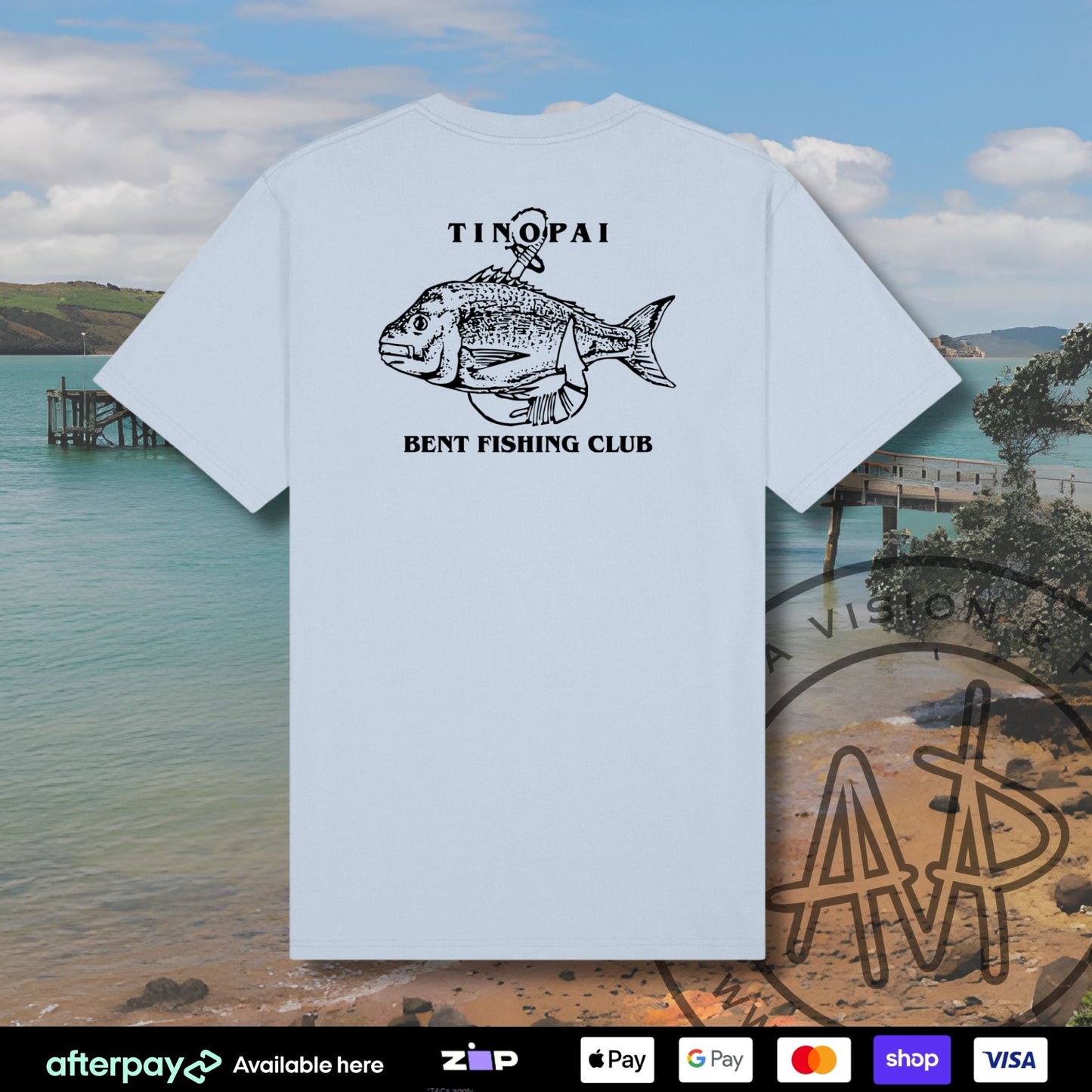 Tinopai Bent Fishing Club Tees (Adults) Aloua Vision & Print