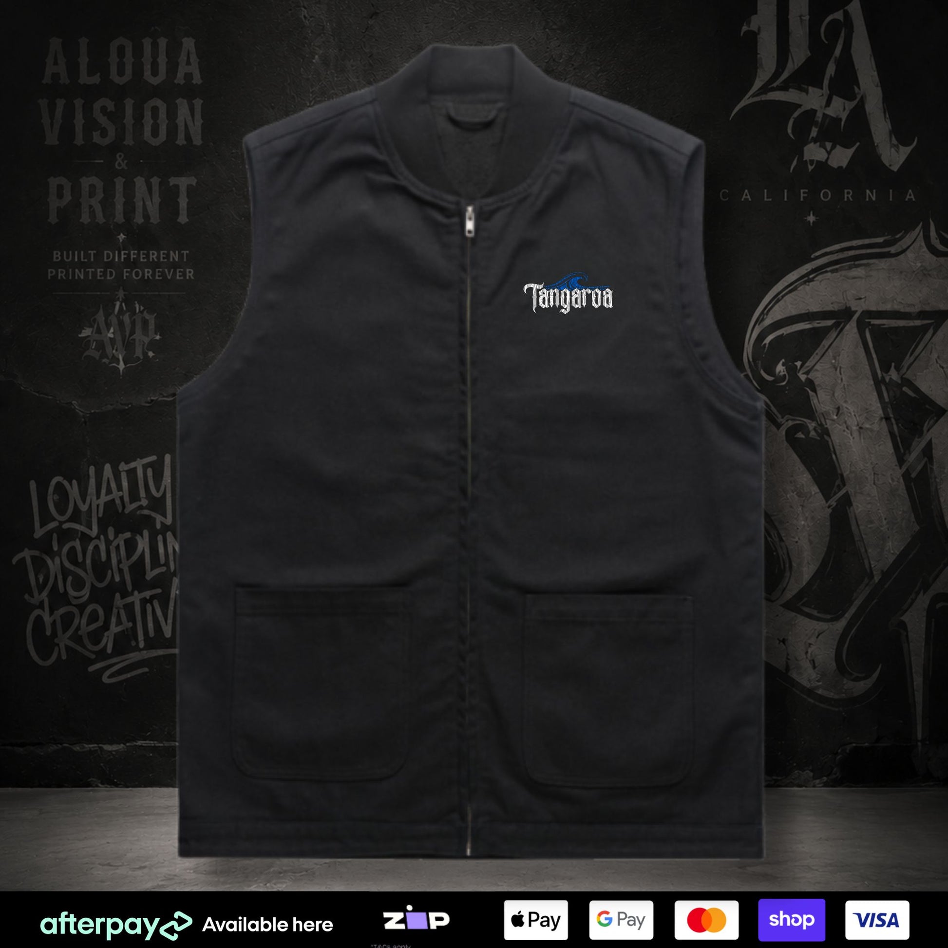 Tangaroa Canvas Vest (Adults) Aloua Vision & Print