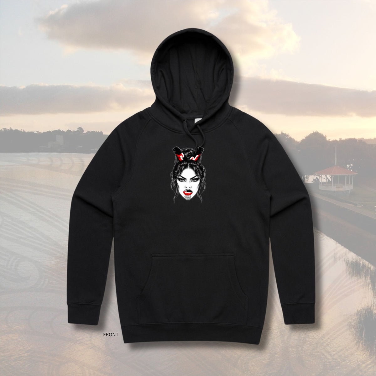Wahine Toa (Front) Hoodie (Adults) Aloua Vision & Print