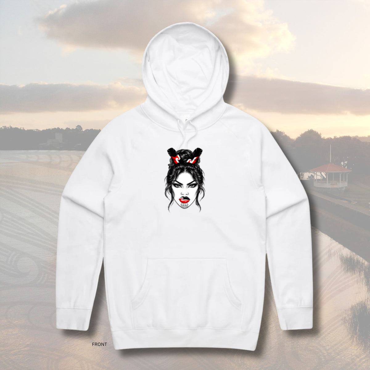 Wahine Toa (Front) Hoodie (Adults) Aloua Vision & Print