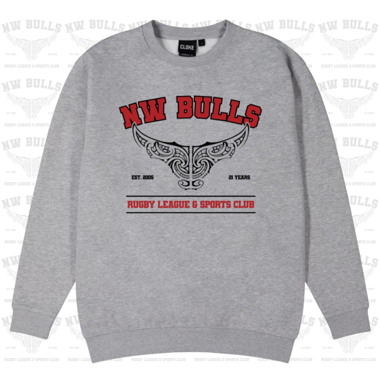 NW Bulls 21st Crewneck (Adults) Aloua Vision & Print
