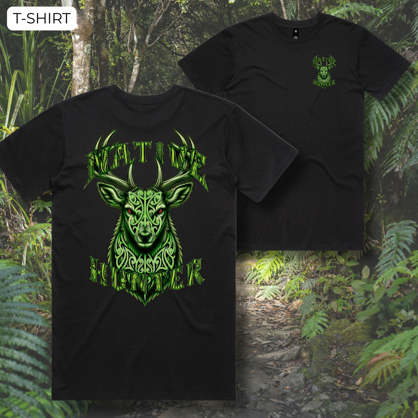 Native Hunter Stag - T-Shirt (Kids) Aloua Vision & Print