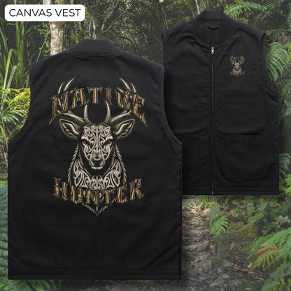 Native Hunter Canvas Vest - Stag (Adults) Aloua Vision & Print