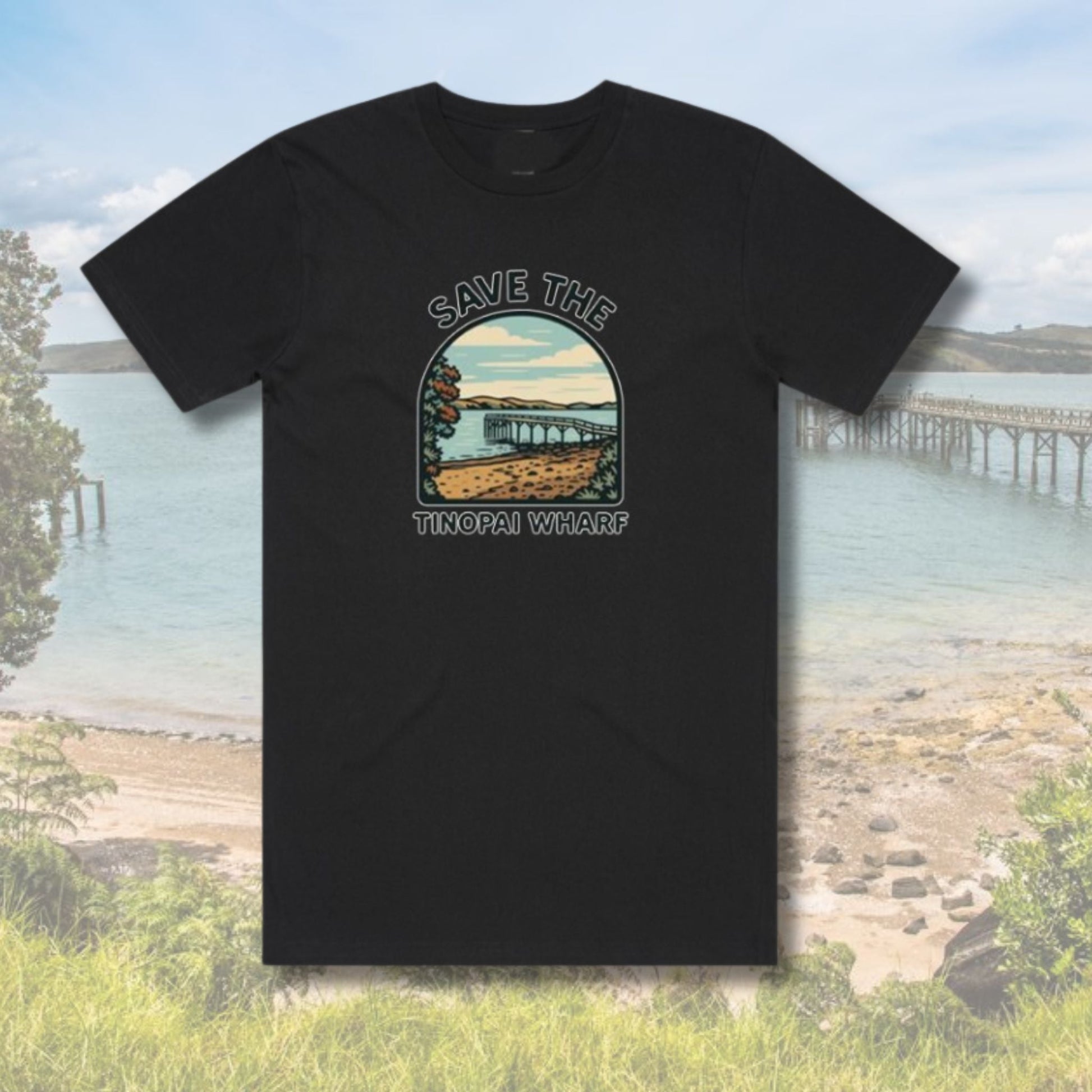 Tinopai - Save the Wharf T-shirt (Adults) Aloua Vision & Print