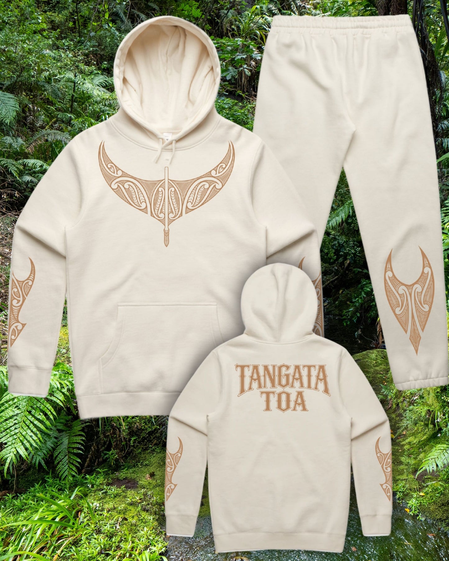 Tangata Toa Set (Hoodie & Pants) Aloua Vision & Print