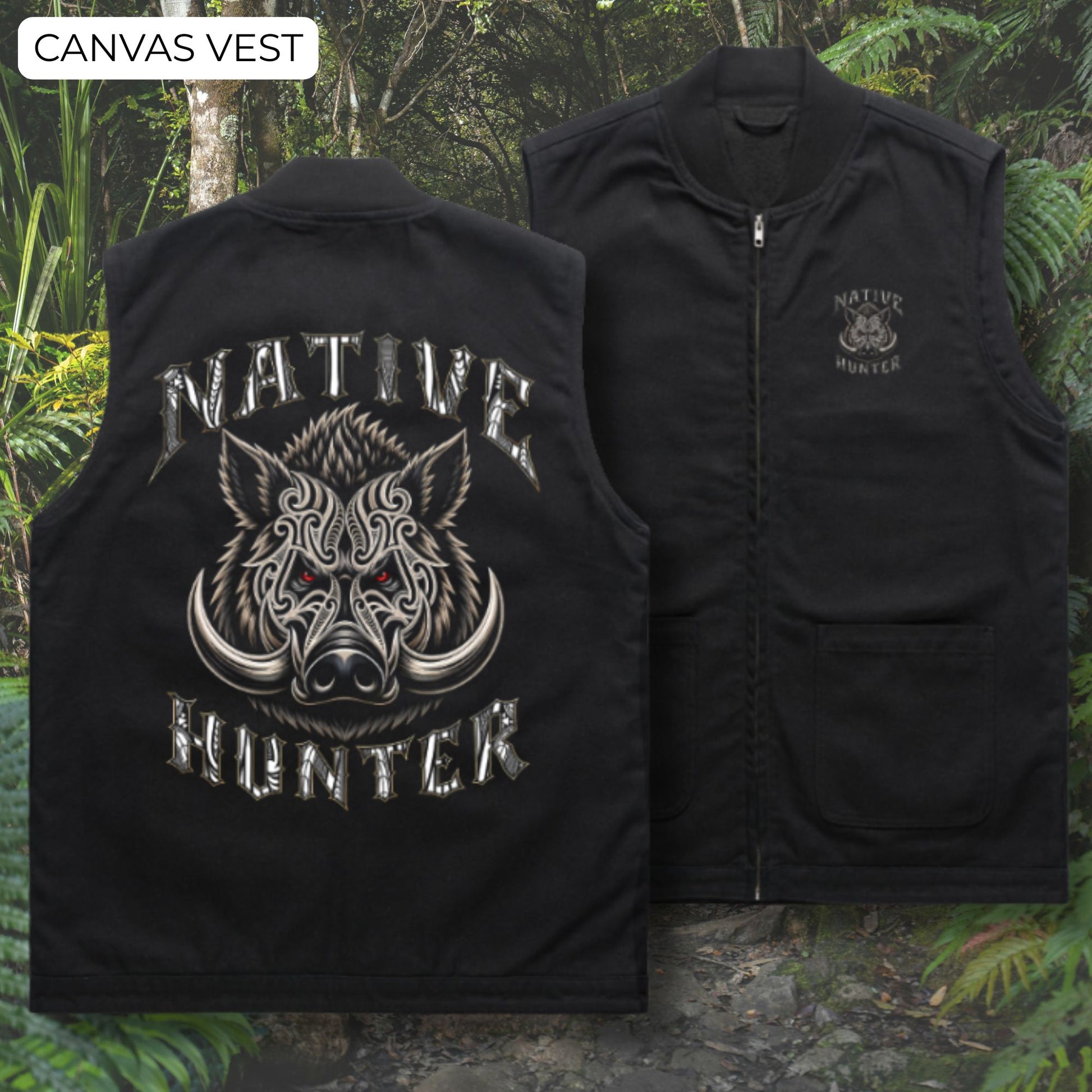 Native Hunter Canvas Vest (Adults) Aloua Vision & Print