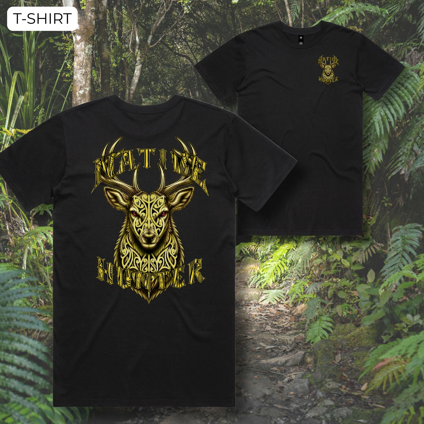 Native Hunter Stag - T-Shirt (Kids) Aloua Vision & Print