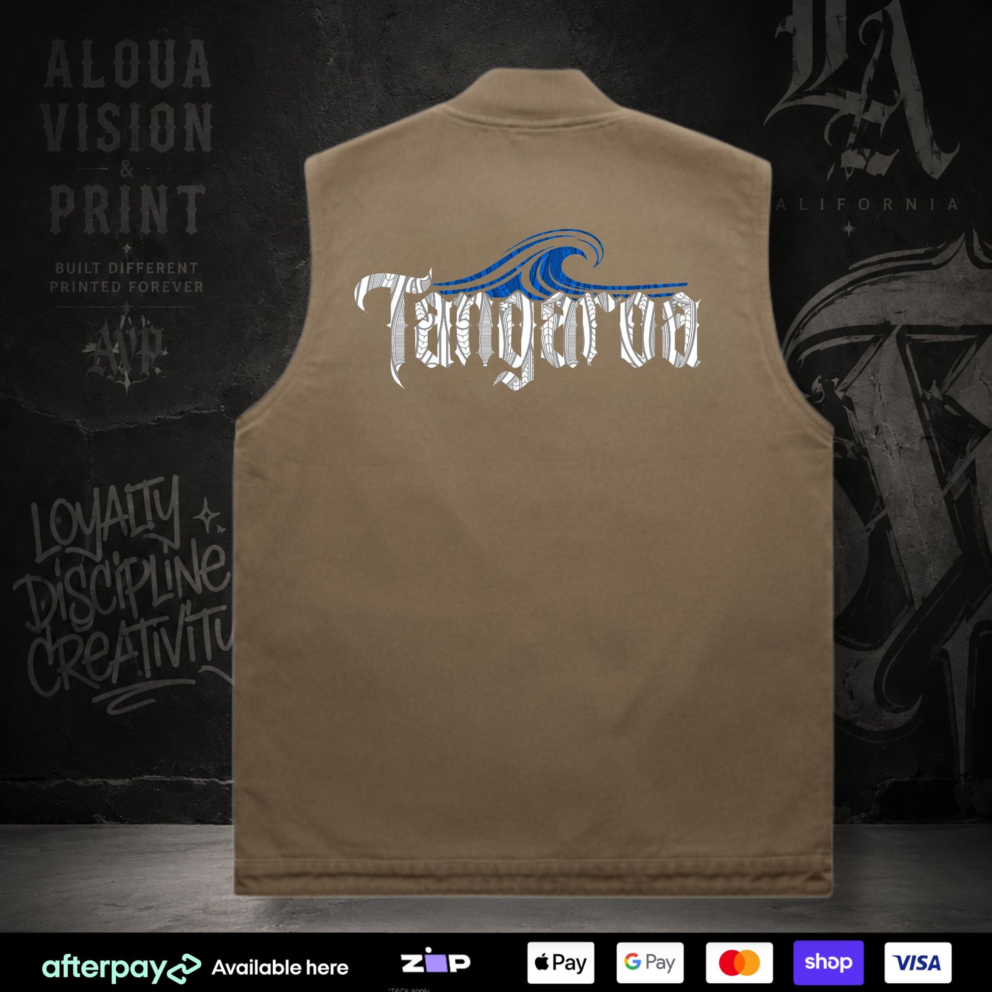 Tangaroa Canvas Vest (Adults) Aloua Vision & Print