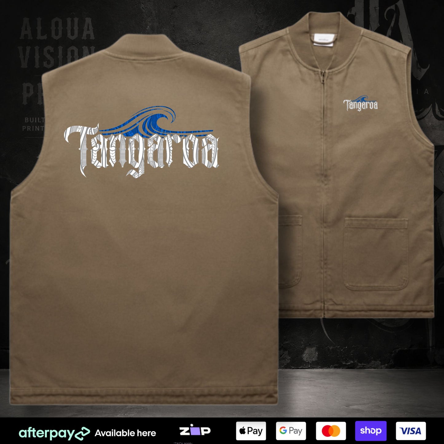 Tangaroa Canvas Vest (Adults) Aloua Vision & Print