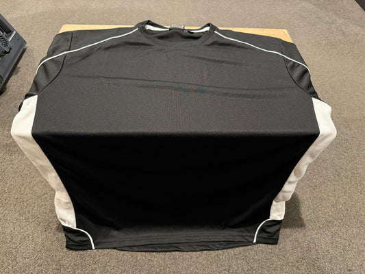 5XL Breathable Black and White T-Shirt