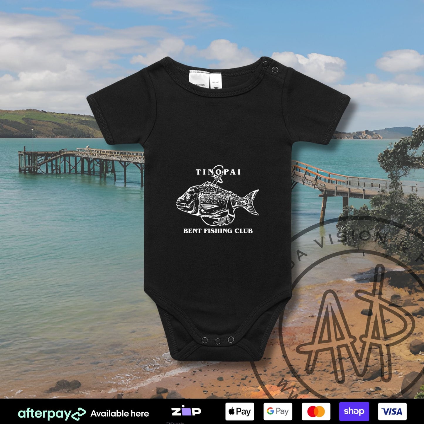 Tinopai Bent Fishing Club Onesie (Infant) Aloua Vision & Print