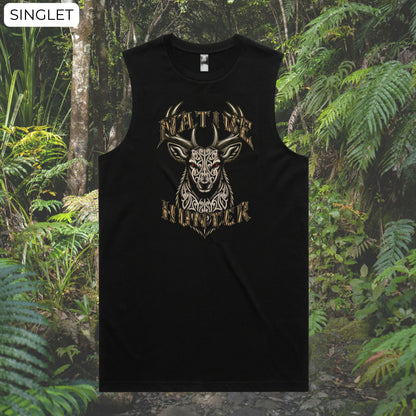Native Hunter Stag Singlet (Adults) Aloua Vision & Print