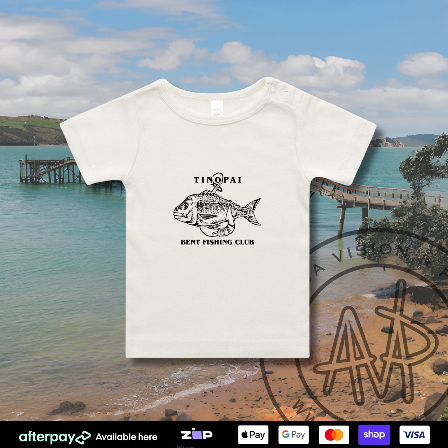 Tinopai Bent Fishing Club Tees (Infant) Aloua Vision & Print