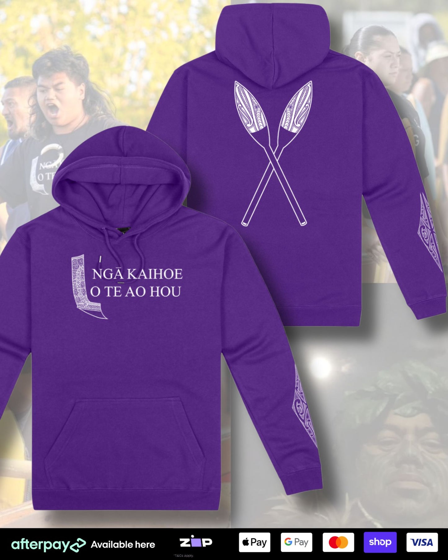 Ngā Kaihoe O Te Ao Hou - Hoodie/Sleeve Print (Adults)