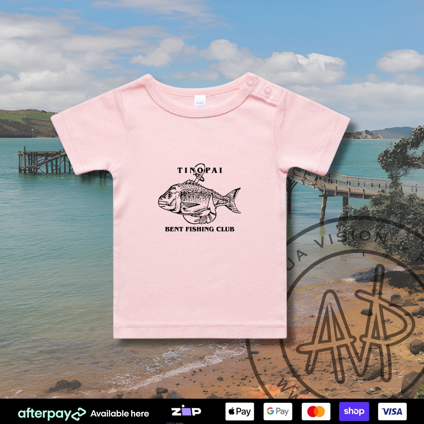 Tinopai Bent Fishing Club Tees (Infant) Aloua Vision & Print