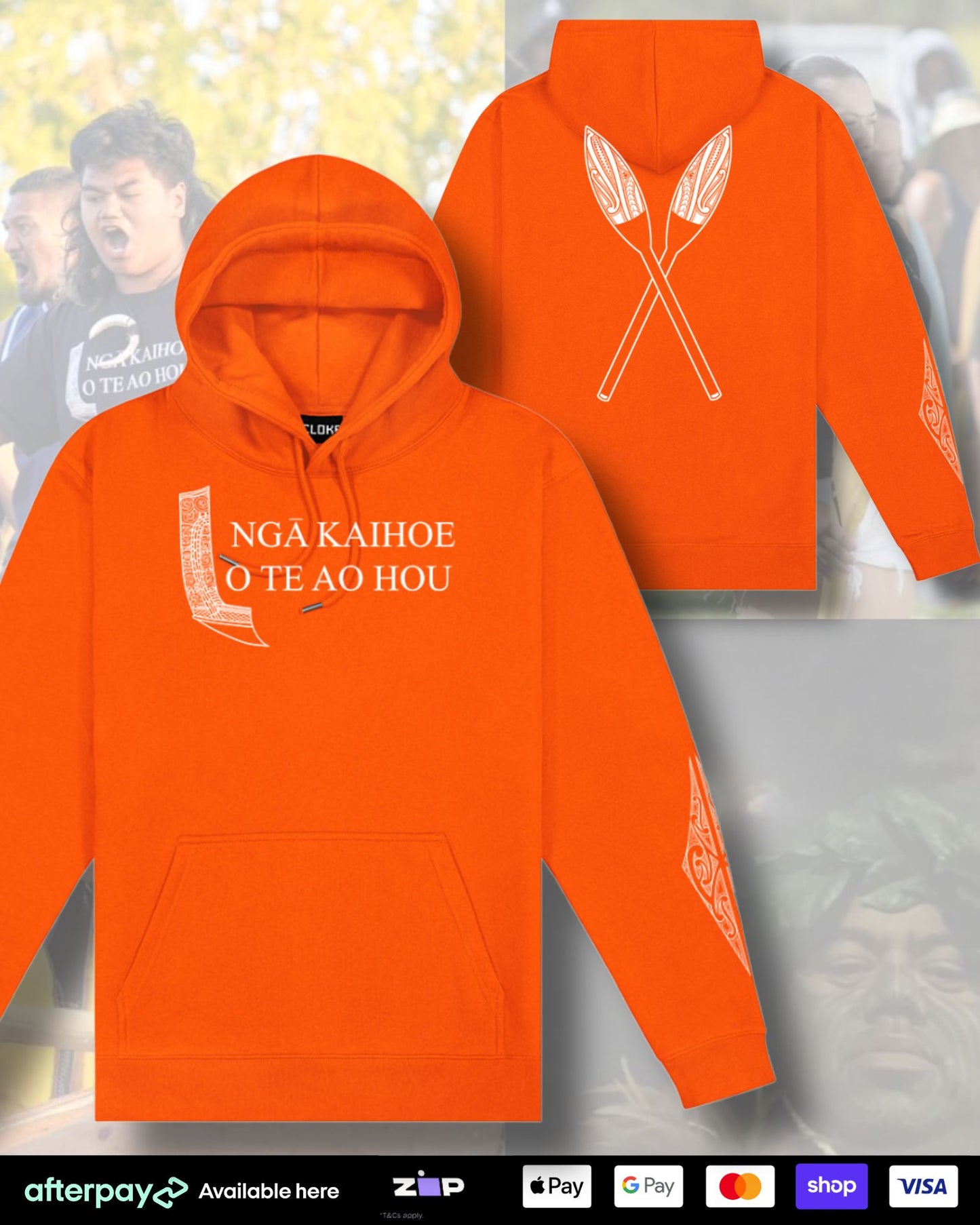 Ngā Kaihoe O Te Ao Hou - Hoodie/Sleeve Print (Adults)