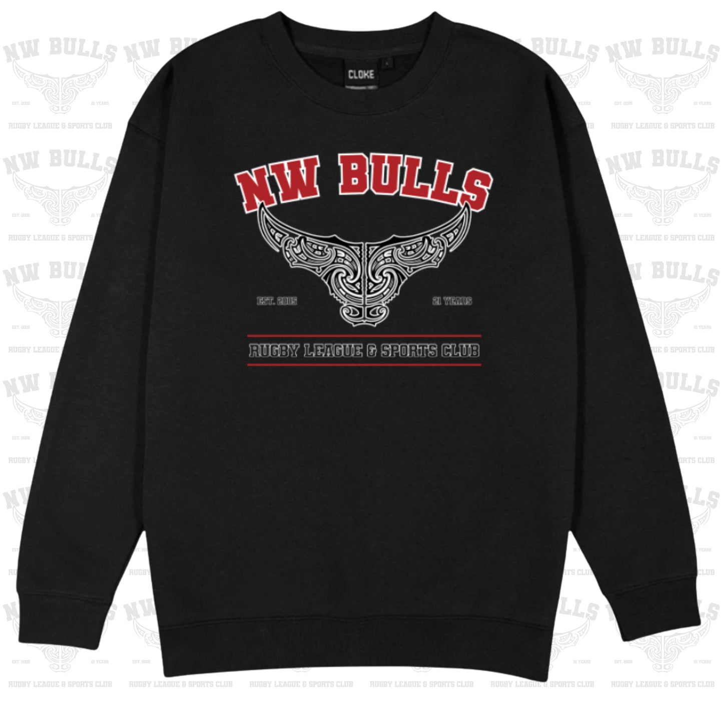 NW Bulls 21st Crewneck (Adults) Aloua Vision & Print
