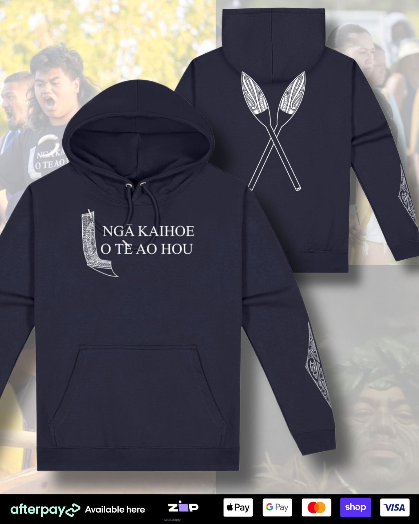 Ngā Kaihoe O Te Ao Hou - Hoodie/Sleeve Print (Adults)
