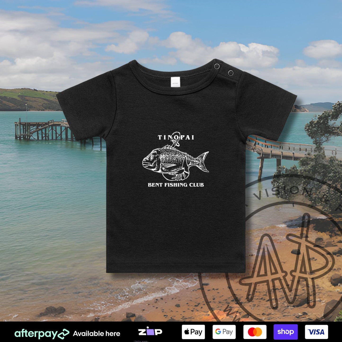 Tinopai Bent Fishing Club Tees (Infant) Aloua Vision & Print