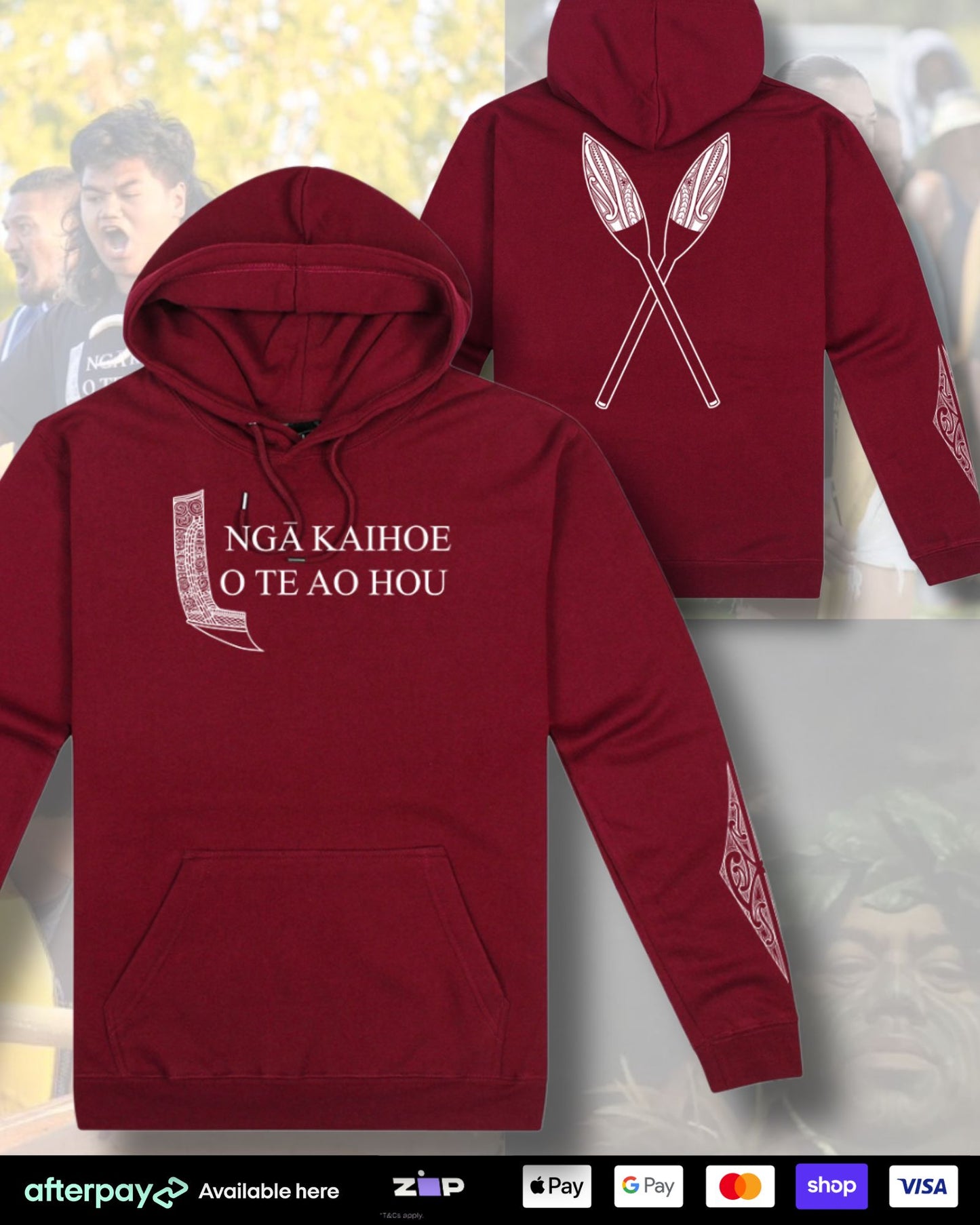 Ngā Kaihoe O Te Ao Hou - Hoodie/Sleeve Print (Adults)
