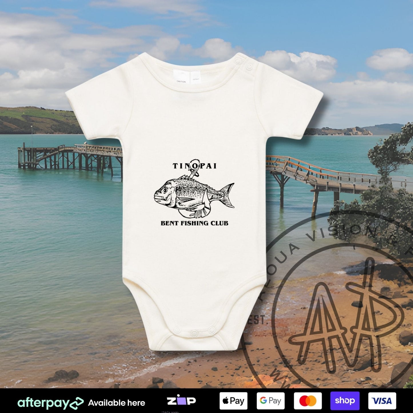 Tinopai Bent Fishing Club Onesie (Infant) Aloua Vision & Print
