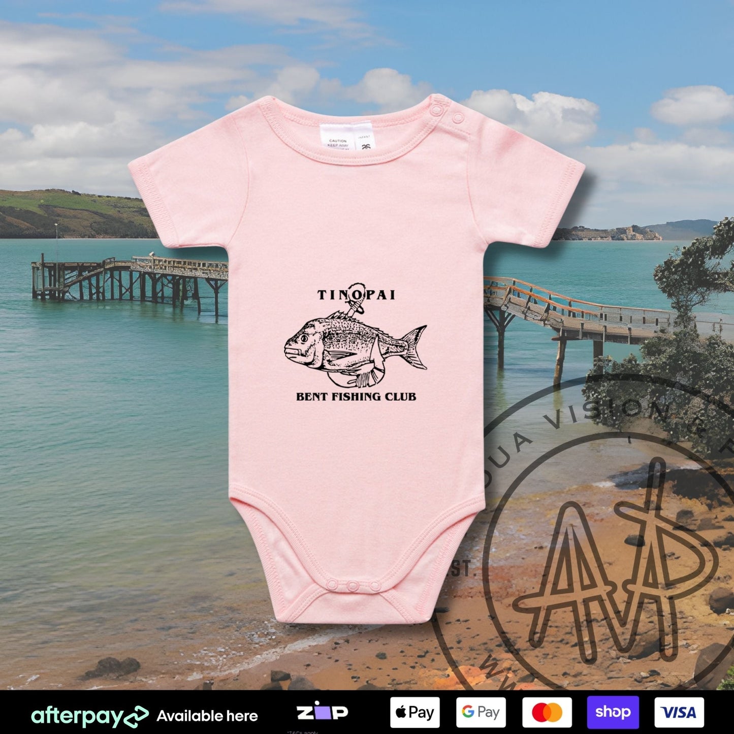 Tinopai Bent Fishing Club Onesie (Infant) Aloua Vision & Print