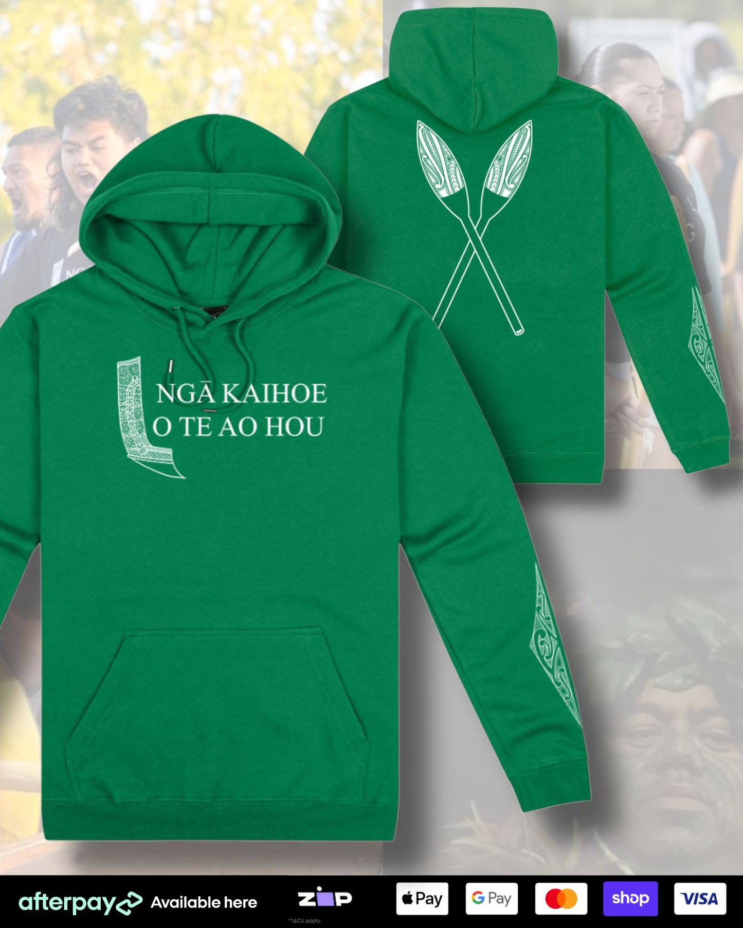 Ngā Kaihoe O Te Ao Hou - Hoodie/Sleeve Print (Adults)